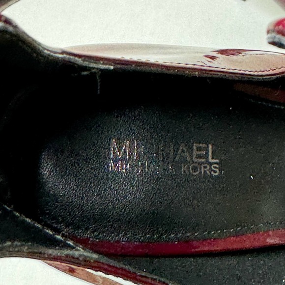 Michael Kors Burgundy Lawson Open Toe Leather Bootie NEW Size 10 - Picture 10 of 10